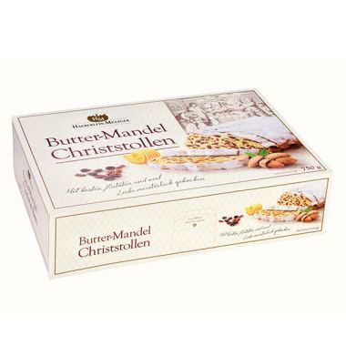 Butter-Mandel-Christstollen in der Faltschachtel (6 Stollen pro Ktn.)