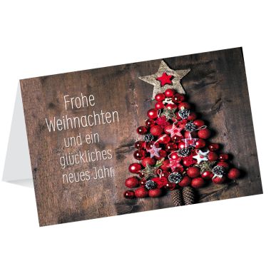 Grußkarte Frohe Weihnachten Text C