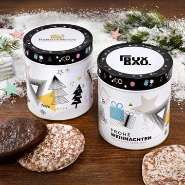 Weihnachtsdose "Geschenke" mit Ihrem Firmenlogo