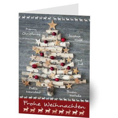Grußkarte Weihnachtsbaum Text C