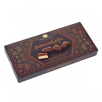 Baumkuchenspitzen mit Jamaica-Rum umhüllt mit Zartbitterschokolade  (15 Packungen pro Ktn.)