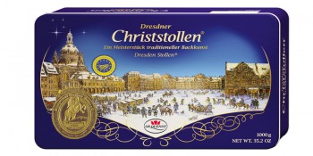 Dresdner Christstollen Geschenkdose (8 Dosen pro Ktn.)