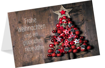 Grußkarte Frohe Weihnachten Text B