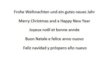 Grußkarte Frohe Weihnachten Text A